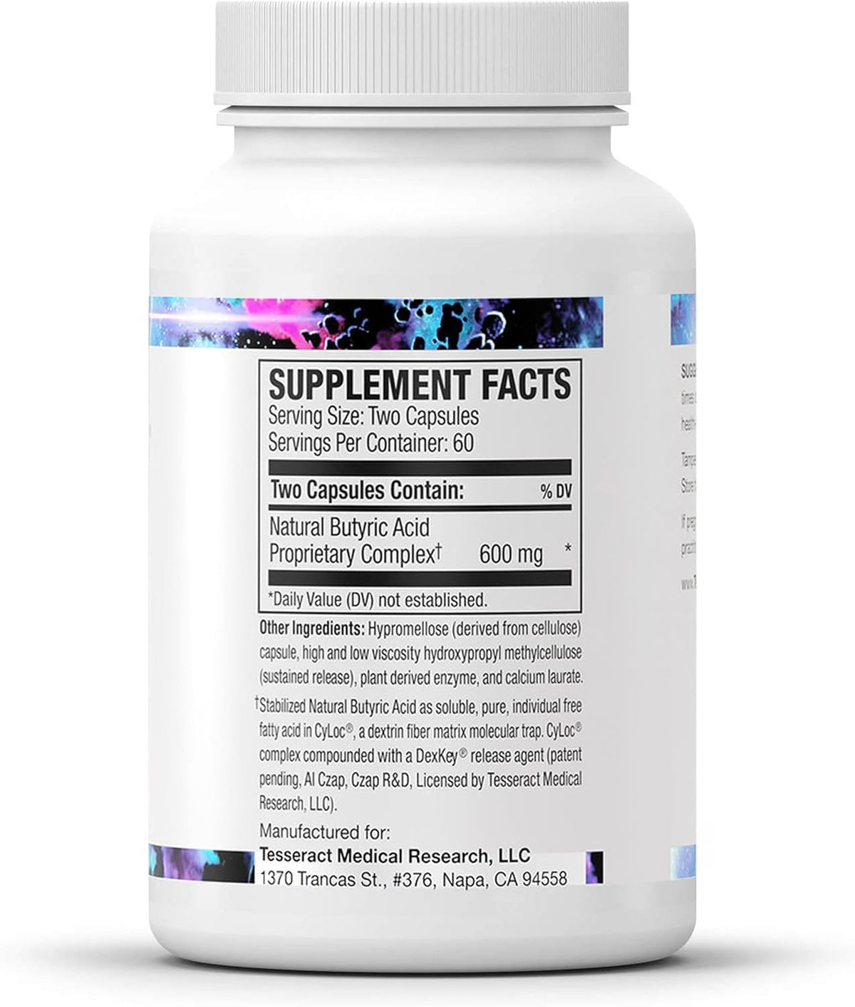 Tesseract ProButyrate Butyric Acid Gut Health - 120 Capsules - image 9
