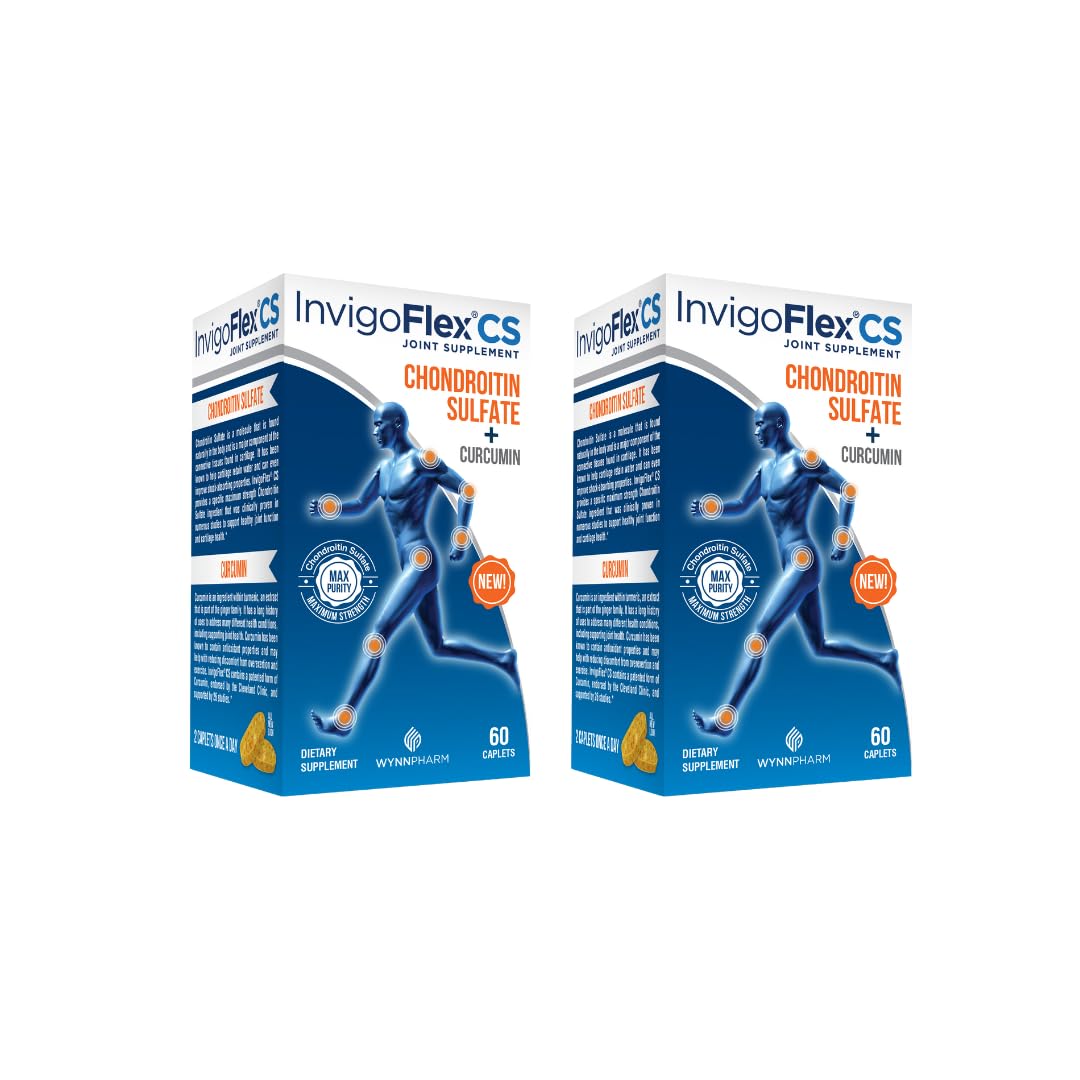 INVIGOFLEX Chondroitin Sulfate with Turmeric Curcumin Non GMO for Knee