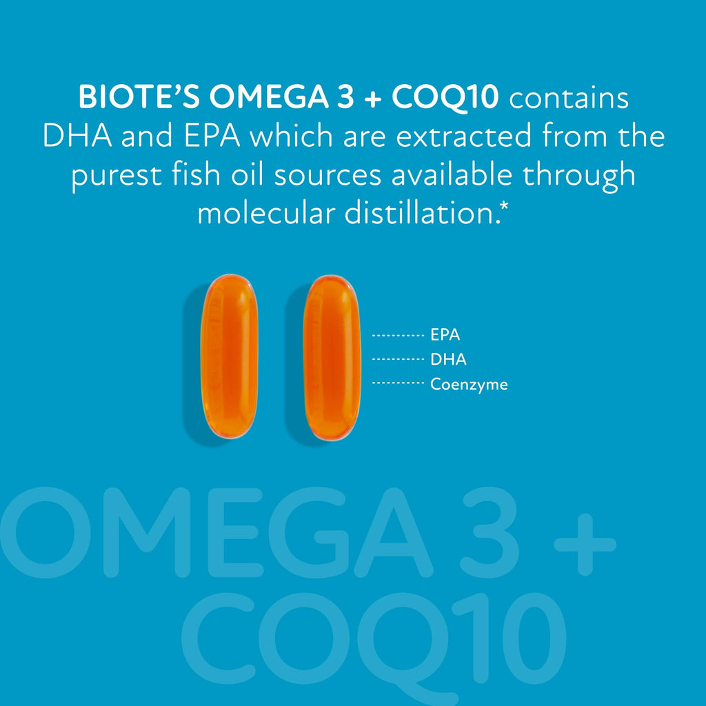 Biote Omega 3 + CoQ10 Heart + Brain Support - 90 Softgels - image 4