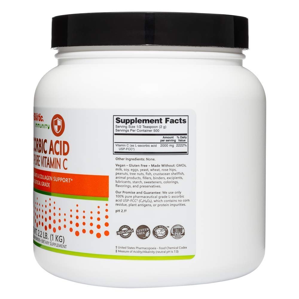 NutriBiotic Ascorbic Acid Crystalline Powder Vitamin C - 2.2 lbs. - image 2