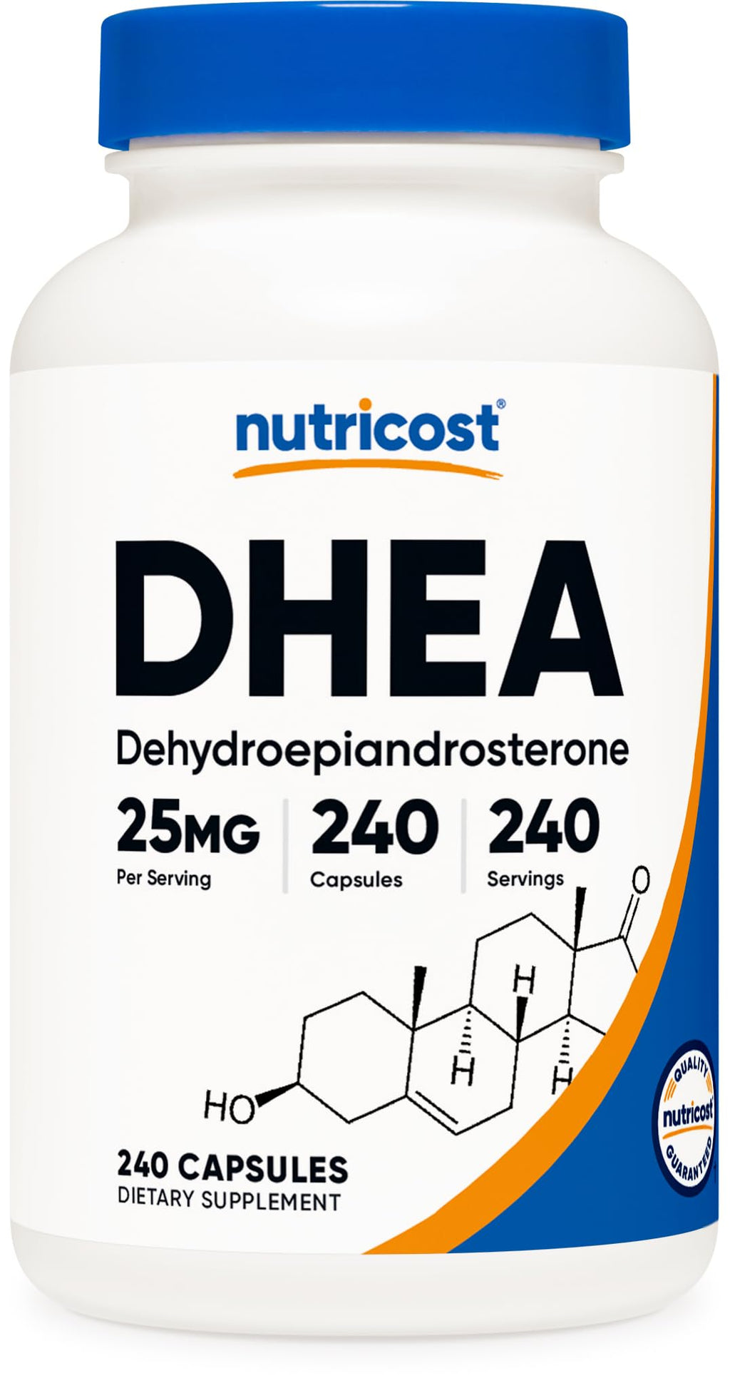 Nutricost DHEA 25mg Capsules - Gluten Free