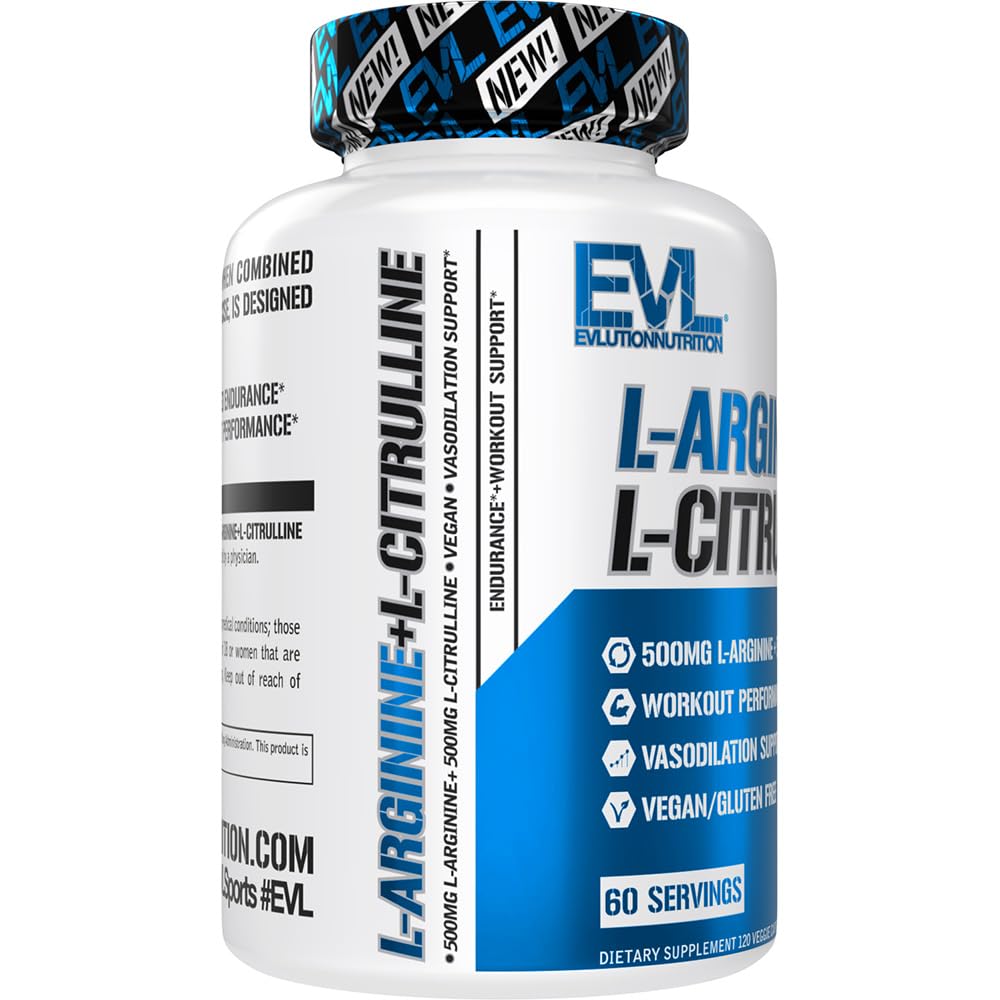 Evlution L-Arginine & L-Citrulline Nitric Oxide Supplement - 120 Capsules - image 4