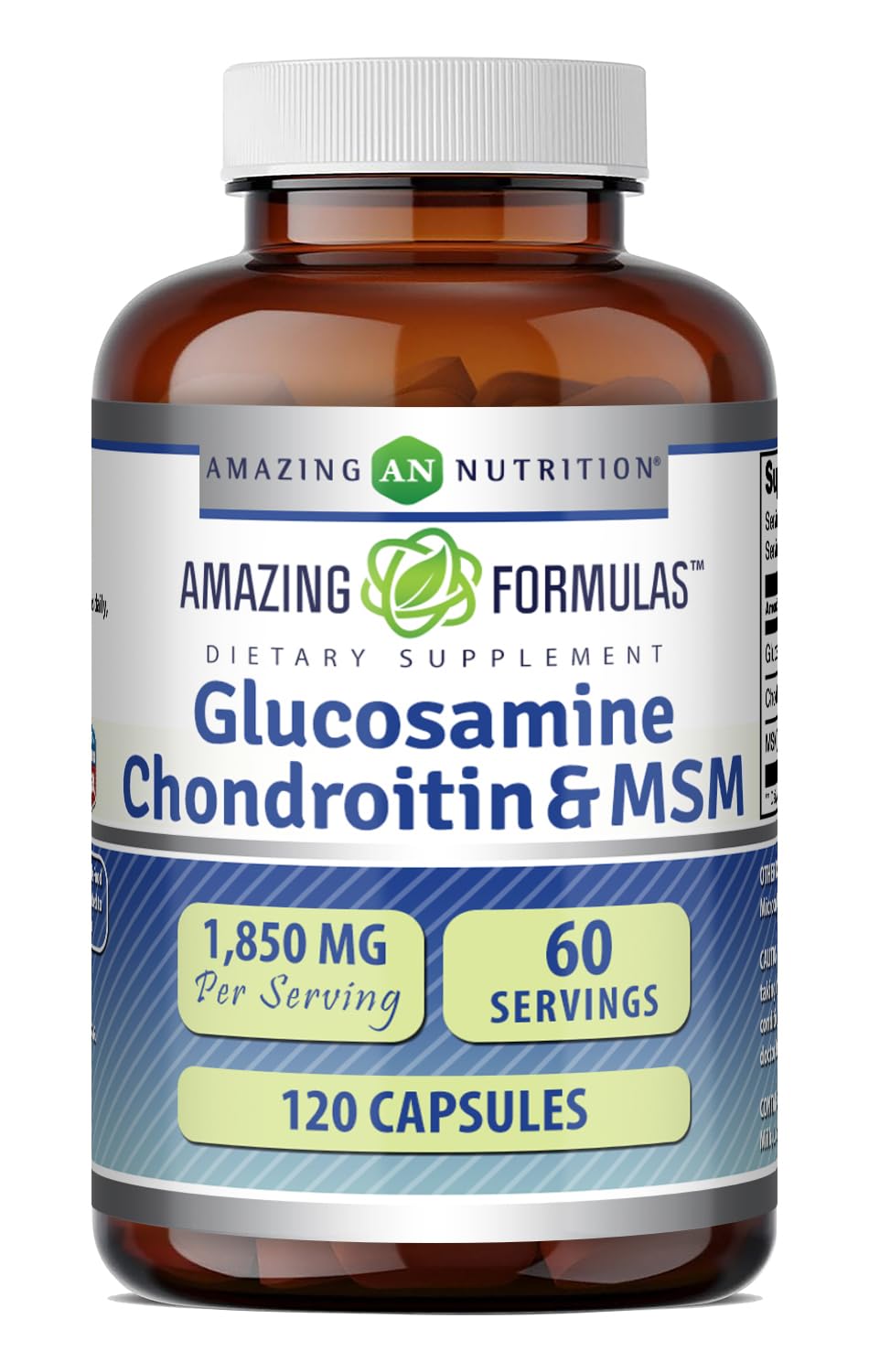 Amazing Nutrition Glucosamine Chondroitin MSM 1850 mg - 120 Capsules