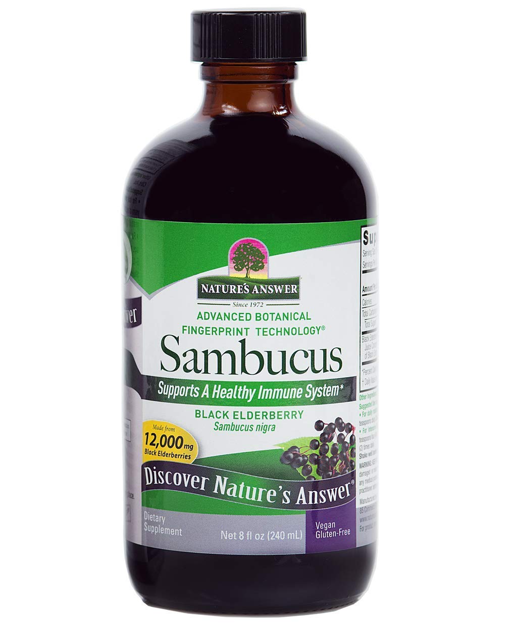 Nature's Answer Sambucus Black Elderberry Extract Syrup - 8 Fl Oz