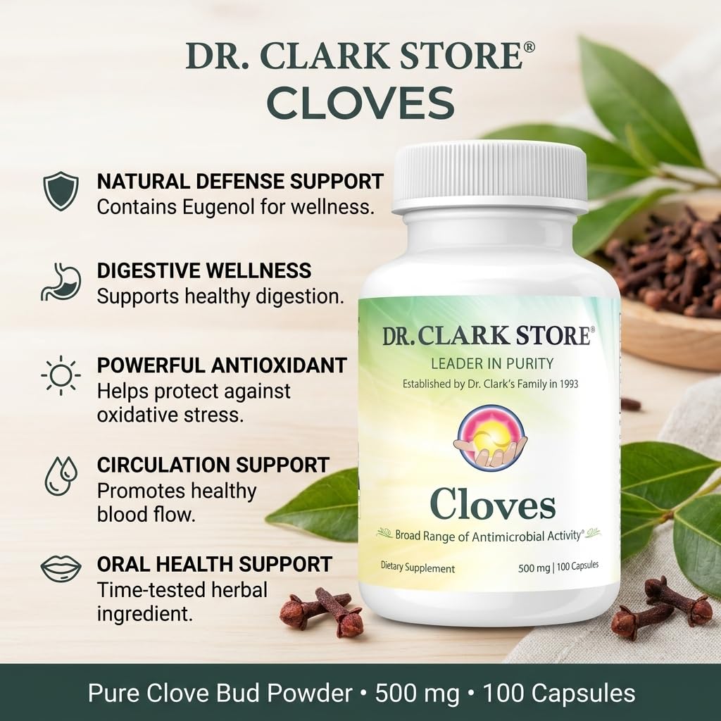 Dr Clark Cloves Supplement 500mg - 100 Capsules - image 3