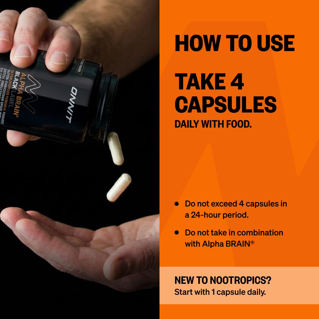 ONNIT Alpha Brain Black Label Nootropic Capsules - 80 Count - image 9