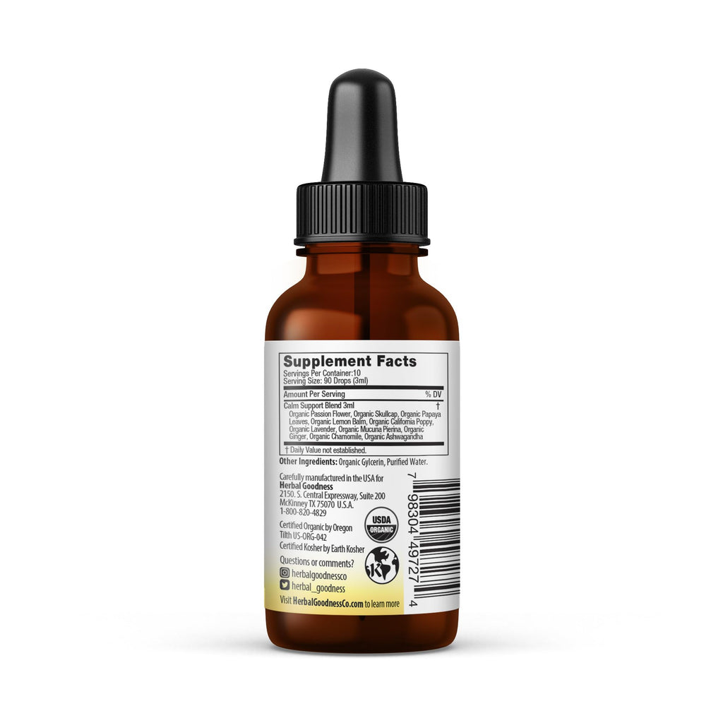 Herbal Goodness Kids Magnesium Glycinate + Citrate Calm Sleep Drops - 1 Fl Oz - image 2