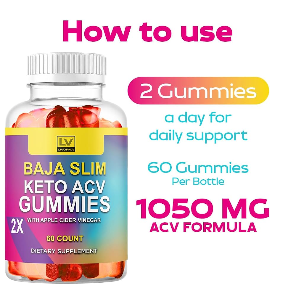 LIVORKA Baja Slim Keto Gummies with Apple Cider Vinegar - 180 Gummies - image 3