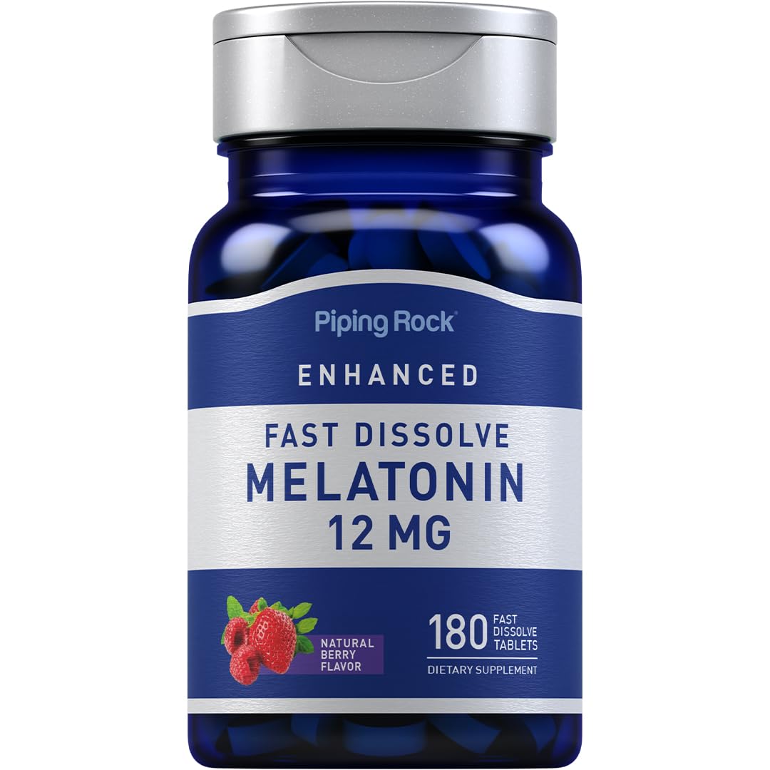 Piping Rock Melatonin 12 mg Fast Dissolve Tablets - 180 Count