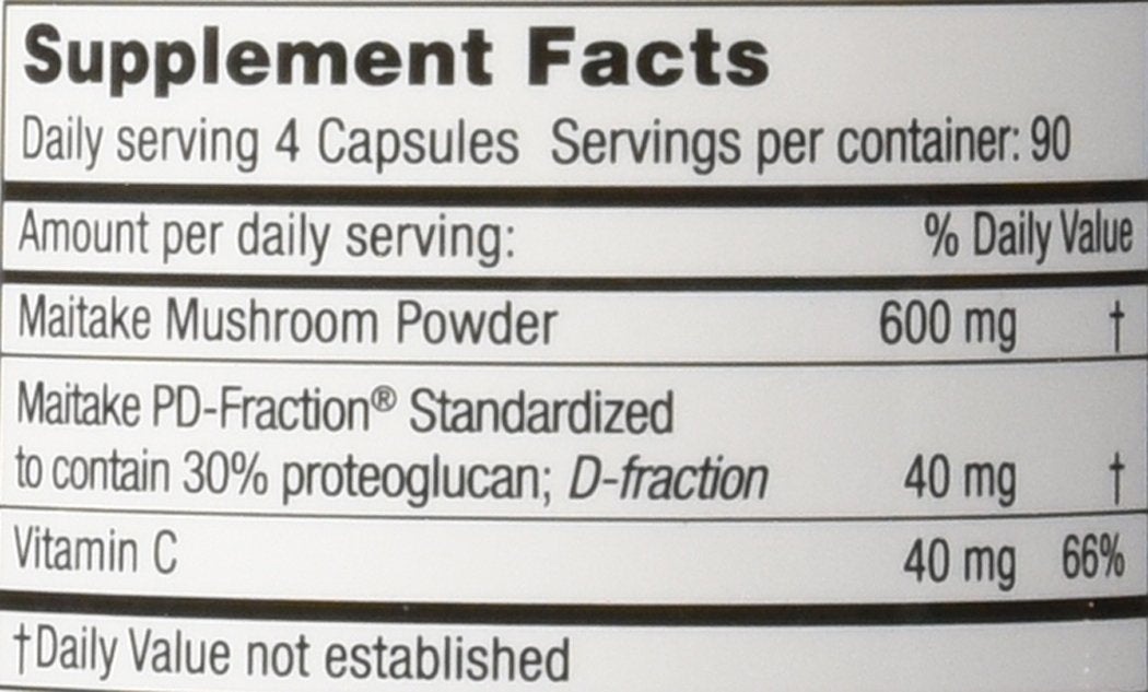 Mushroom Wisdom Maitake Mushroom Extract D-Fraction - 360 Capsules - image 3