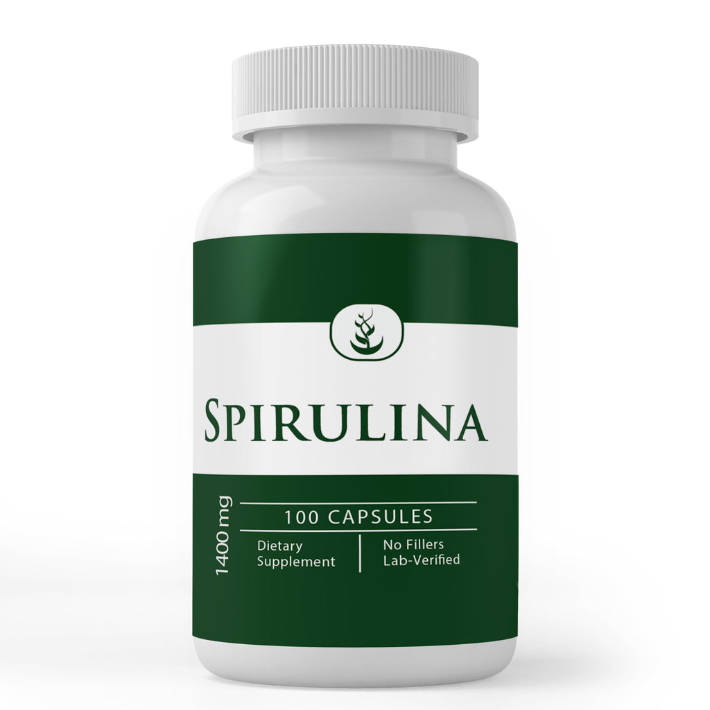 PURE ORIGINAL INGREDIENTS Spirulina - 100 Capsules