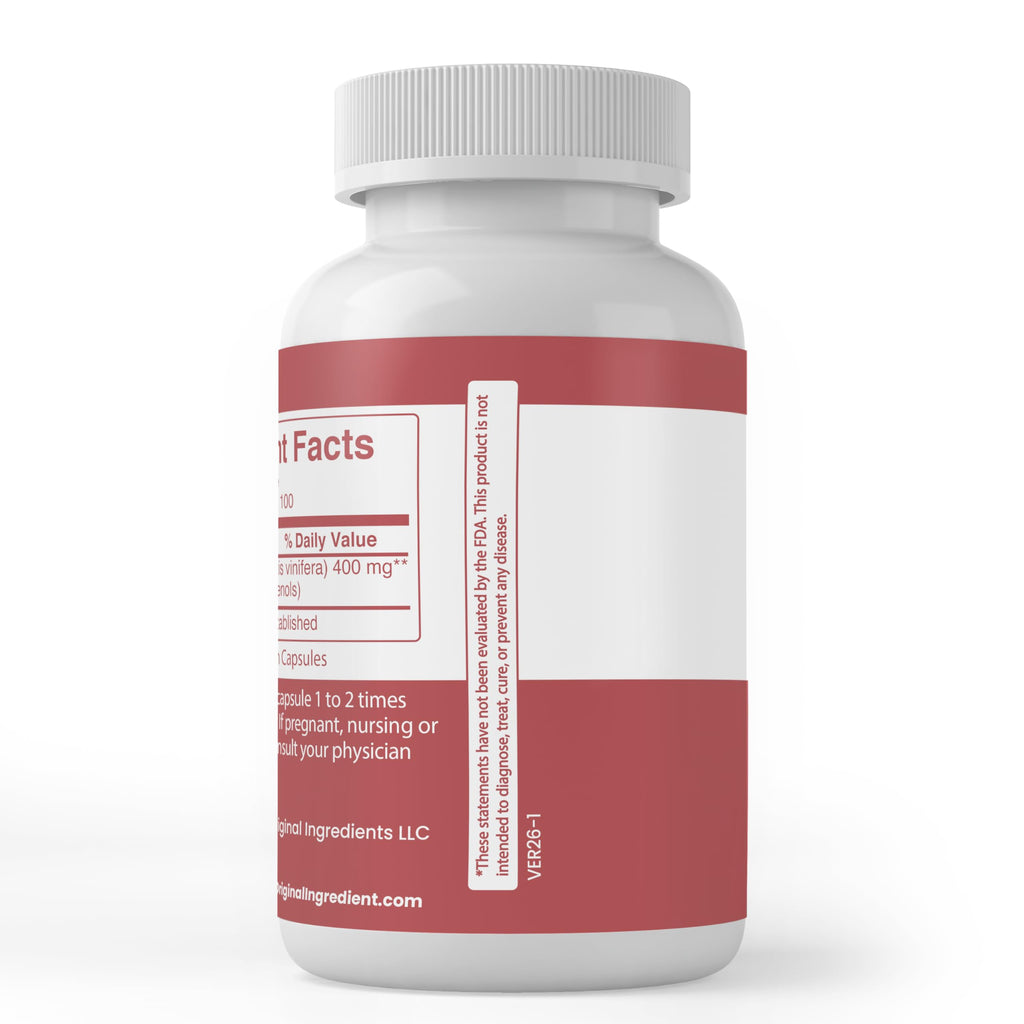 PURE ORIGINAL INGREDIENTS Grape Seed Extract - 100 Capsules - image 3