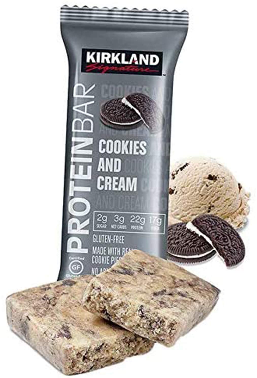 Kirkland Signature Protein Bars Cookies and Cream - 20 Count