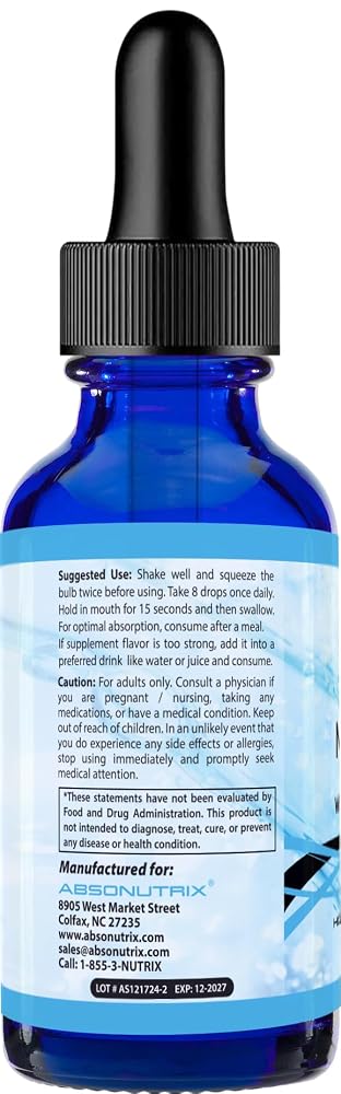 Absonutrix NeuroMane DMAE with Lion's Mane Liquid - 4 FL OZ - image 8