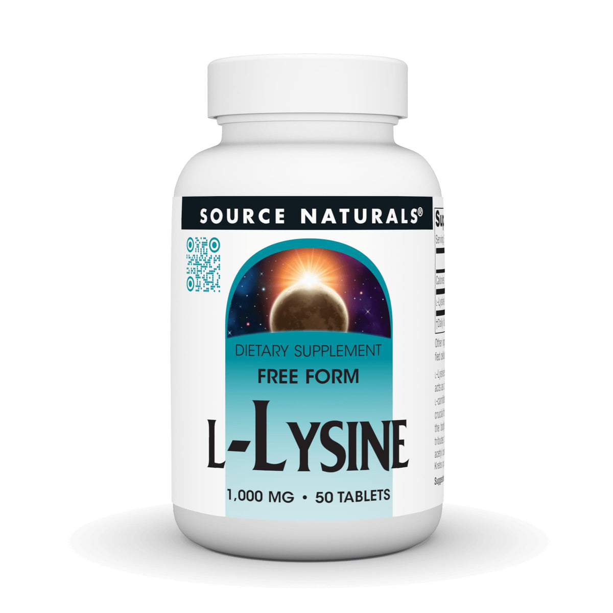 Source Naturals L-Lysine Free Form 1000 mg - 50 Tablets
