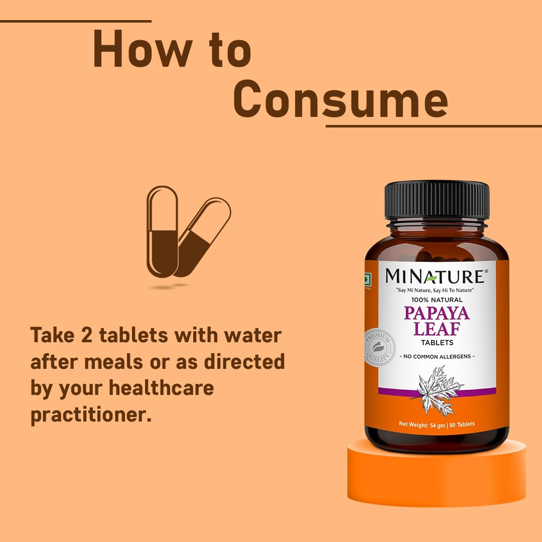 minature Papaya Leaf Tablets 1000 mg - 90 Tablets - image 5
