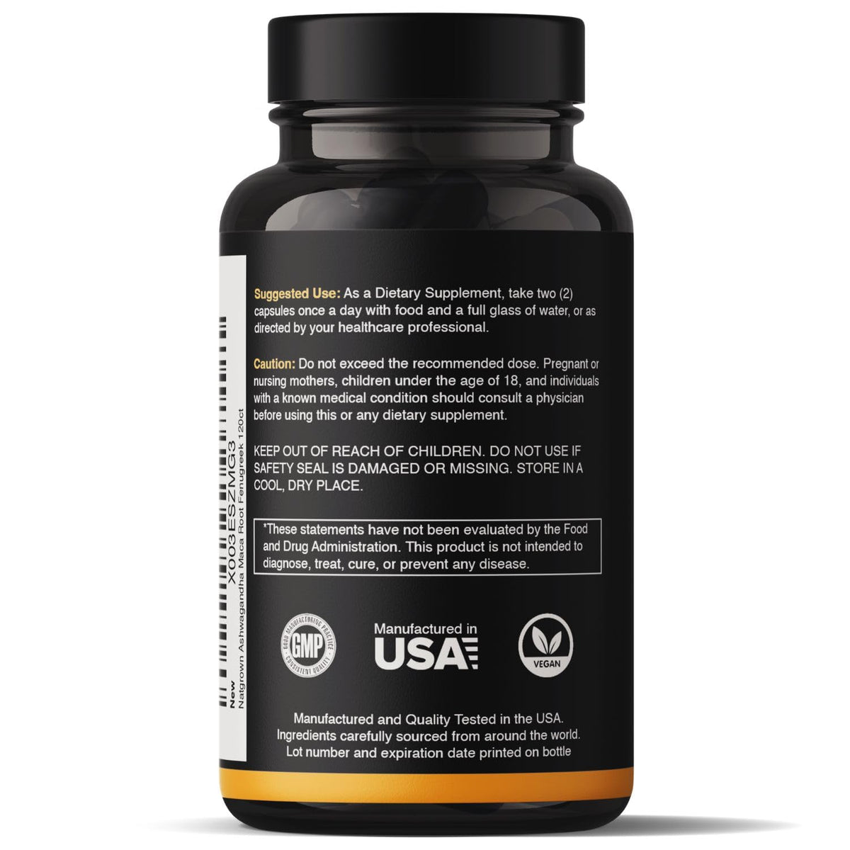 Natgrown Ashwagandha Maca Root Fenugreek Capsules - 120 Count - image 7