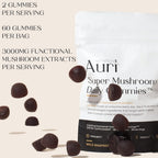 Auri Super Mushroom Gummies with 12 Functional Mushrooms - 60 Count - image 5