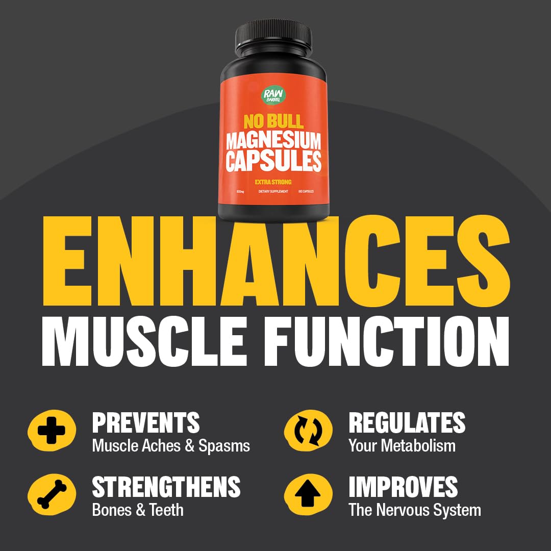 Raw Barrel Magnesium Citrate Oxide 500mg - 180 Capsules - image 3