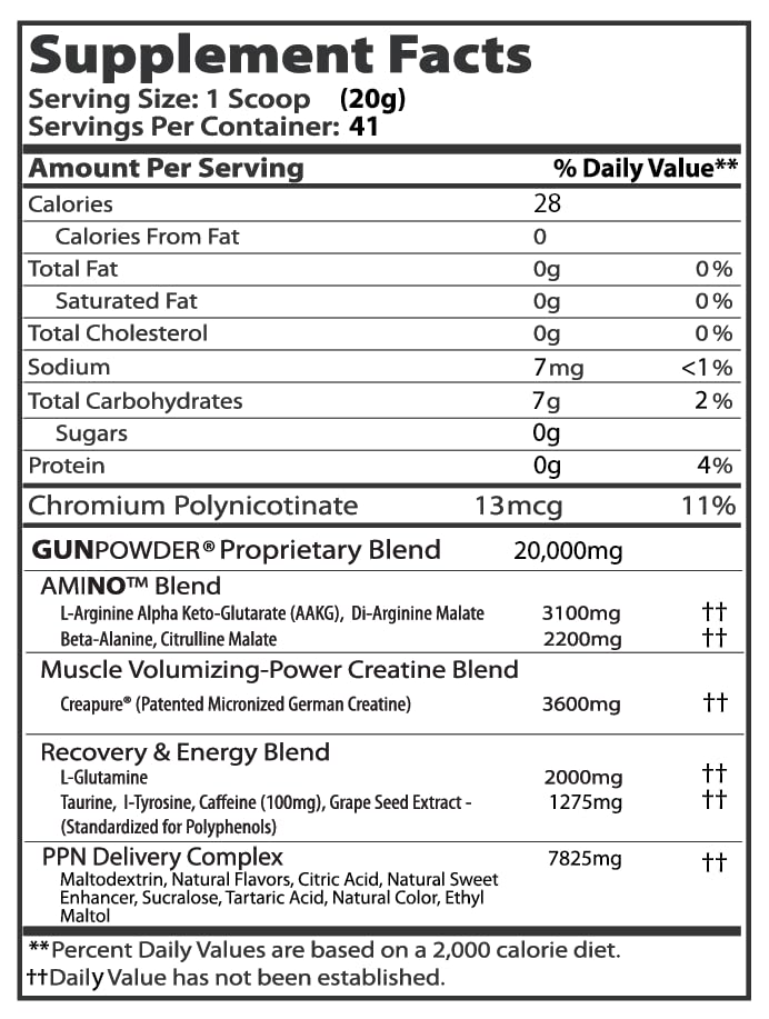 PPN Gunpowder® Pre-Workout with Creatine
