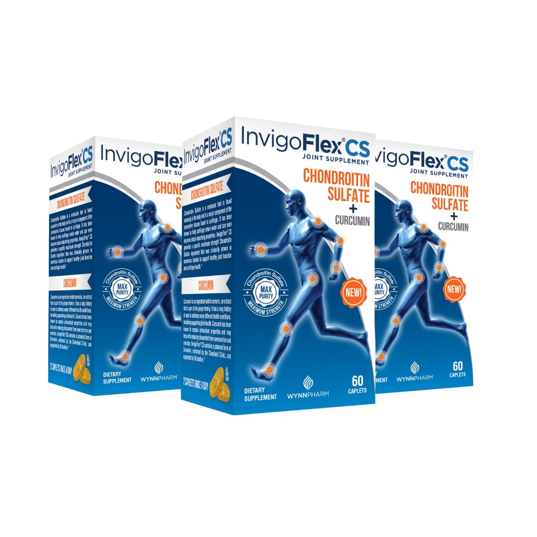 INVIGOFLEX Chondroitin Sulfate with Turmeric Curcumin Non GMO for Knee