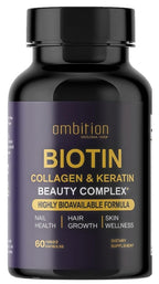 Ambition Hyaluronic Acid Biotin Collagen Beauty Complex - 60 Vegetarian Capsules