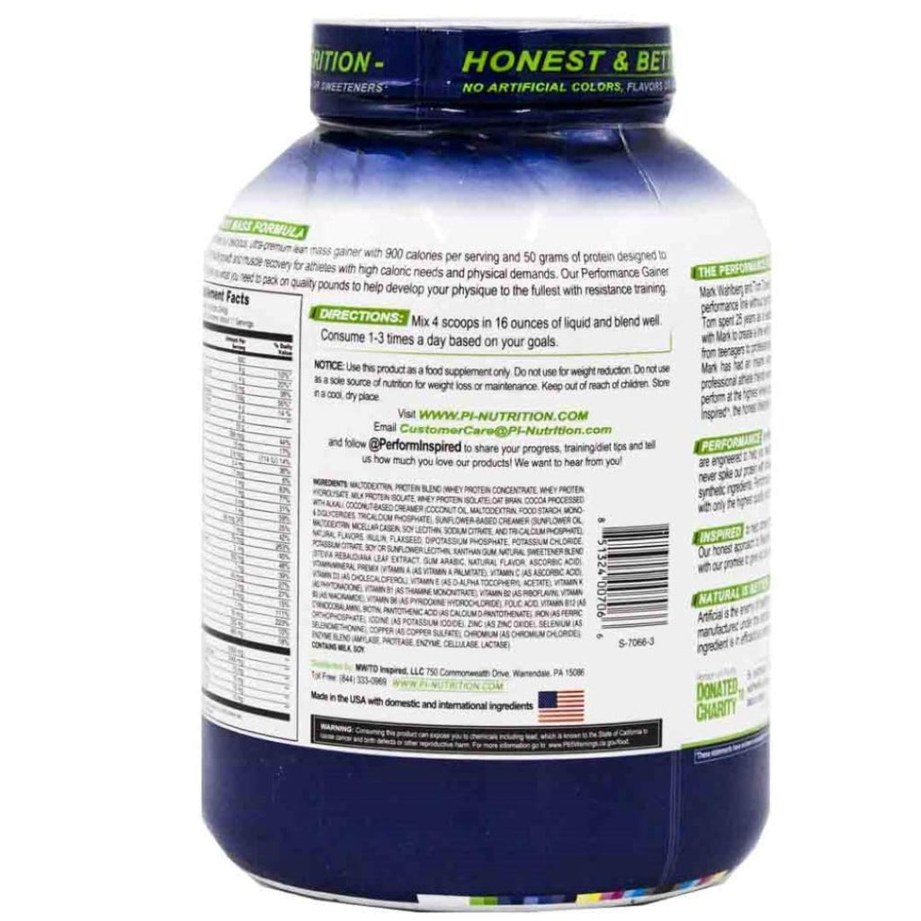 Performance Inspired Nutrition Smart Mass Gainer - Recover & Rebuild