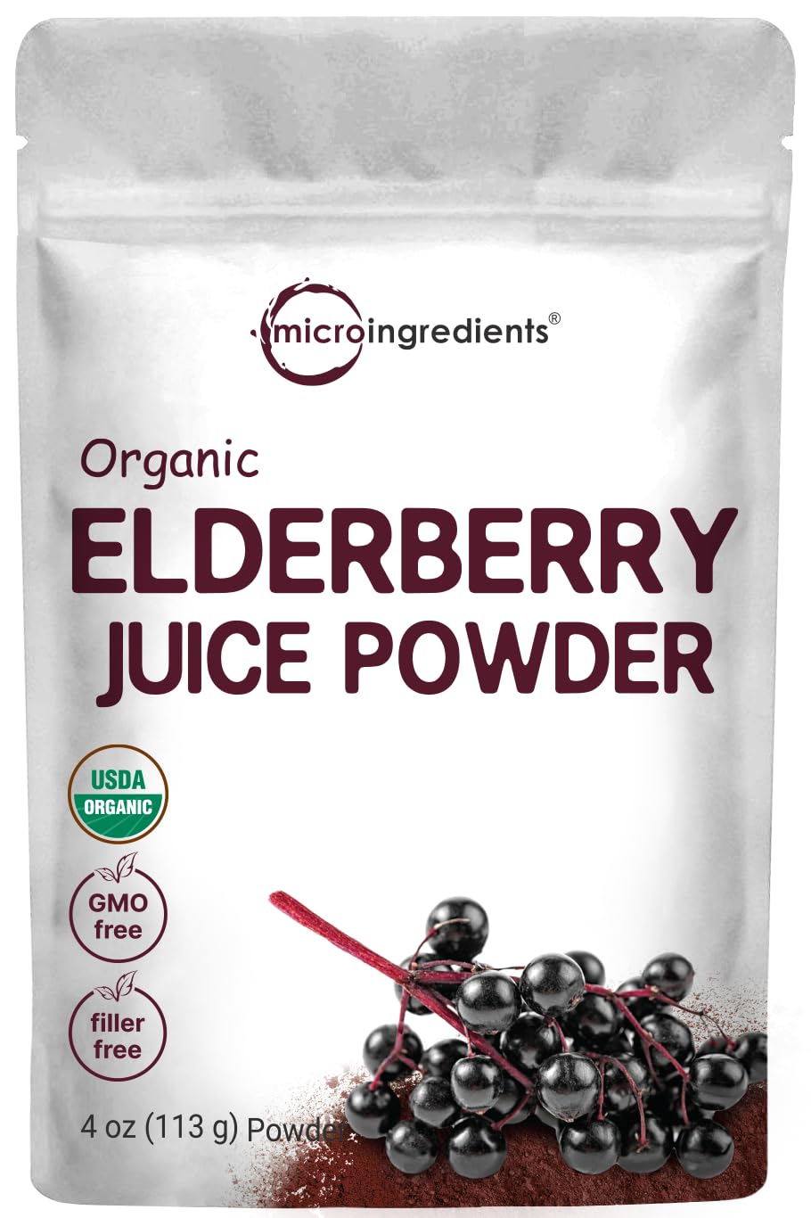 Micro Ingredients Organic Elderberry Juice Powder - 4oz