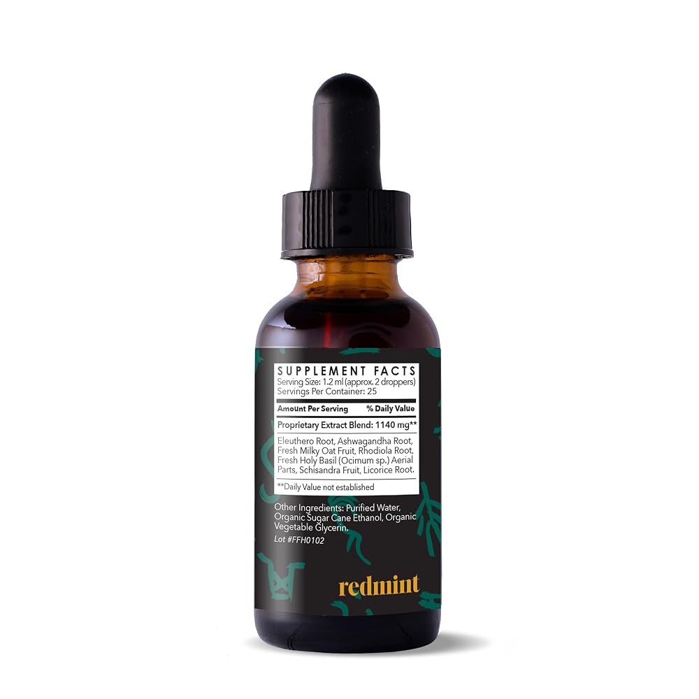 Redmint Energy & Focus Herbal Tincture - 1 Fl Oz - image 6