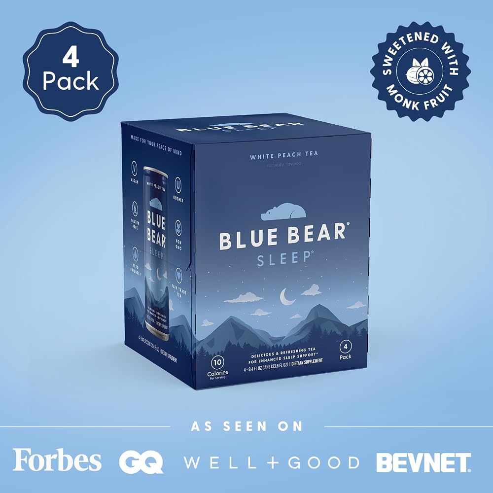 Blue Bear Sleep Adaptogen Drink with Melatonin - 4 Pack - image 8