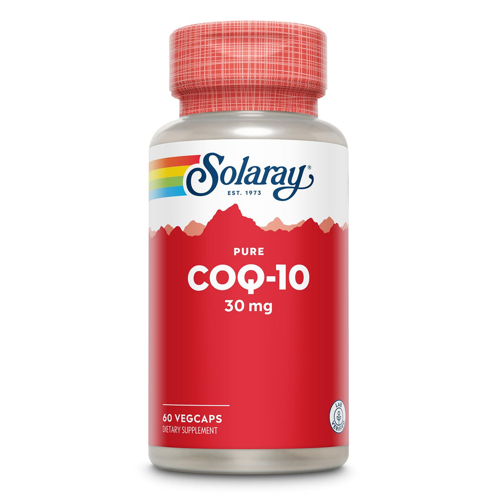 SOLARAY Pure CoQ-10 30 mg Heart & Energy Support - 60 Vegetarian Capsules