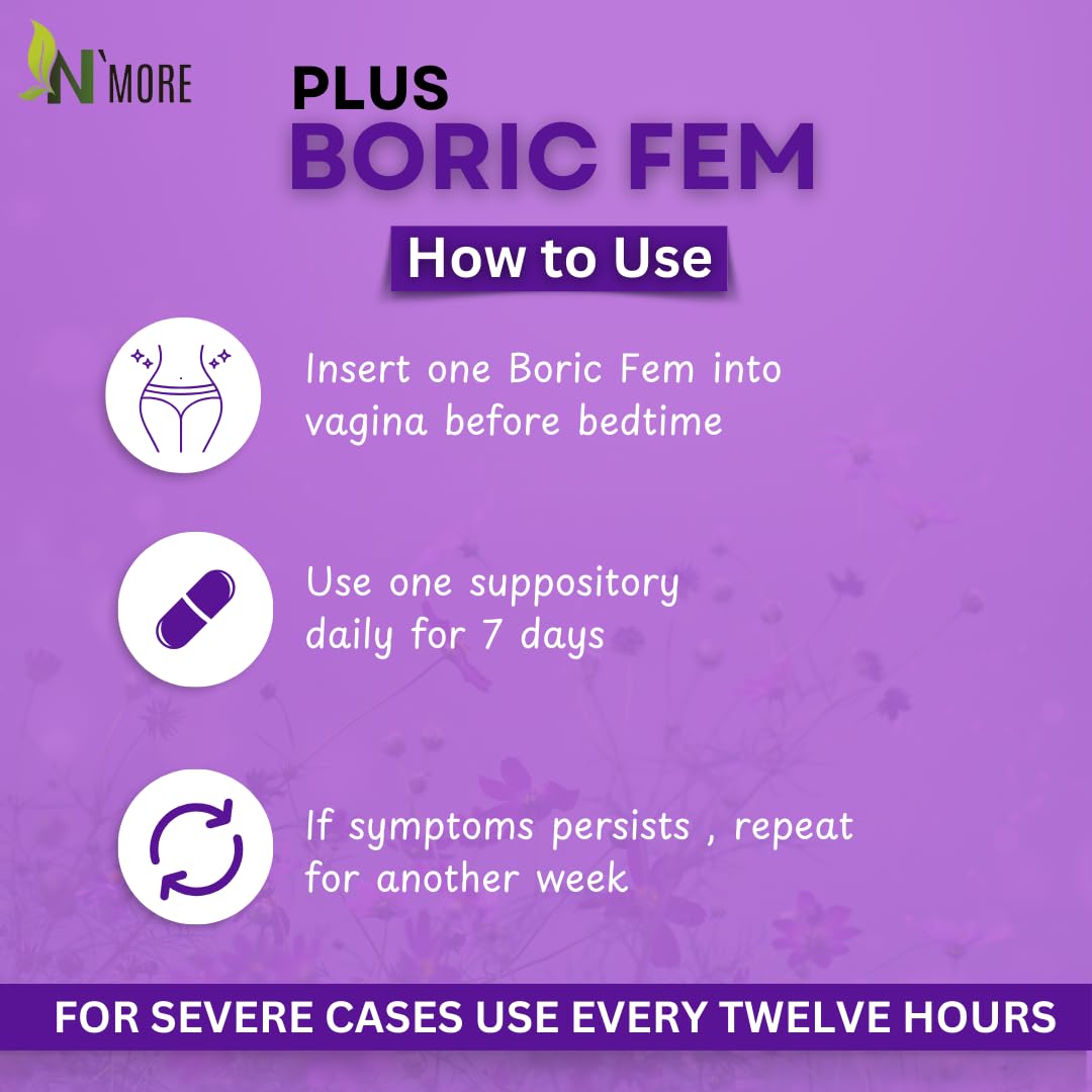 N'More Boric Acid Vaginal Suppositories with Aloe Vera - 30 Count - image 5