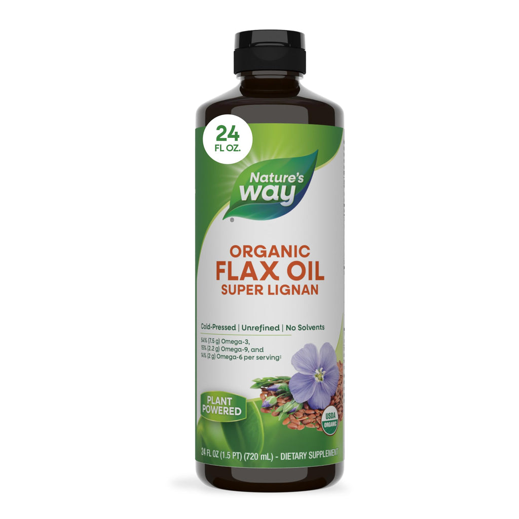 Nature's Way Organic Flax Oil Super Lignan - 24 Fl Oz
