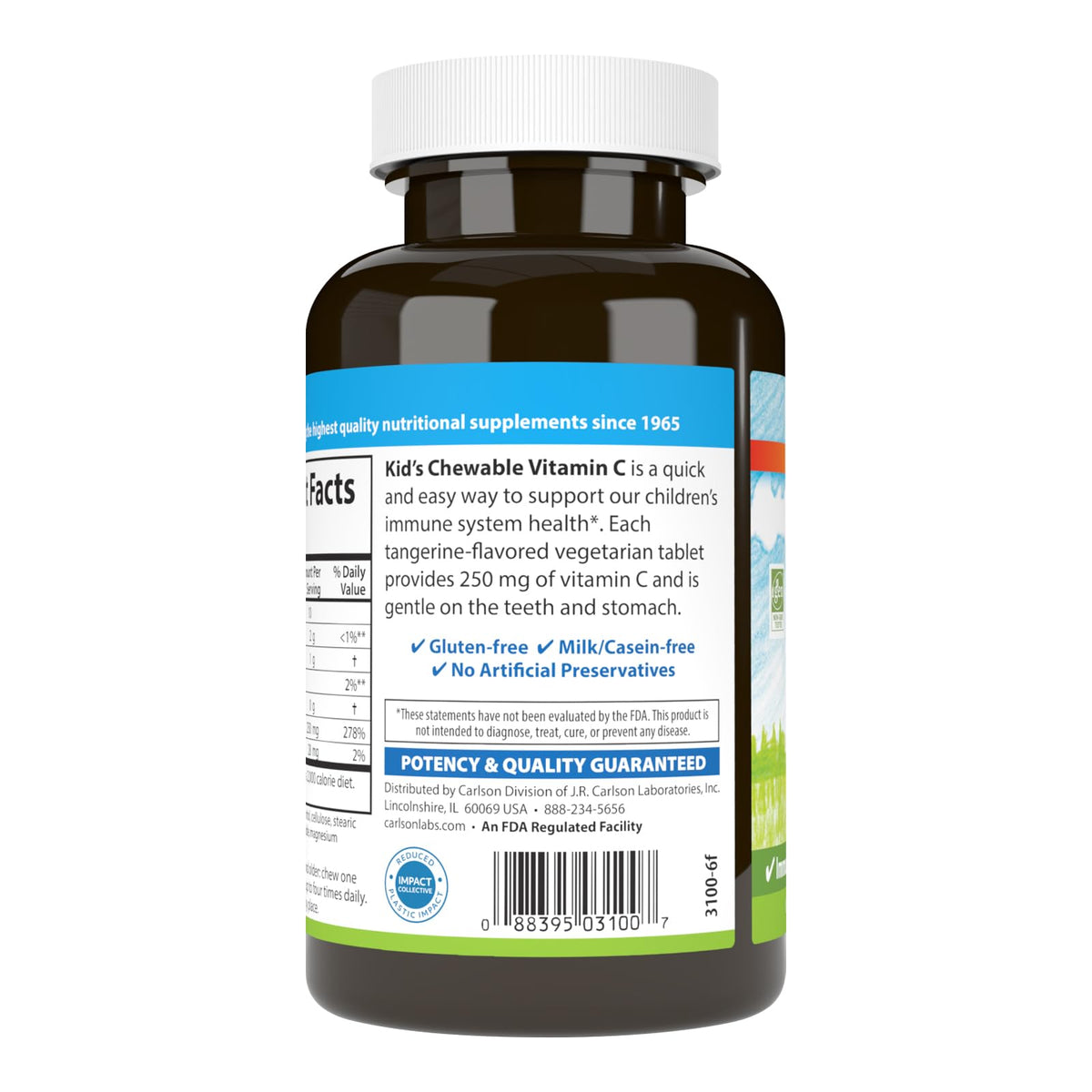 Carlson Kid's Chewable Vitamin C 250 mg - 60 Tablets - image 3
