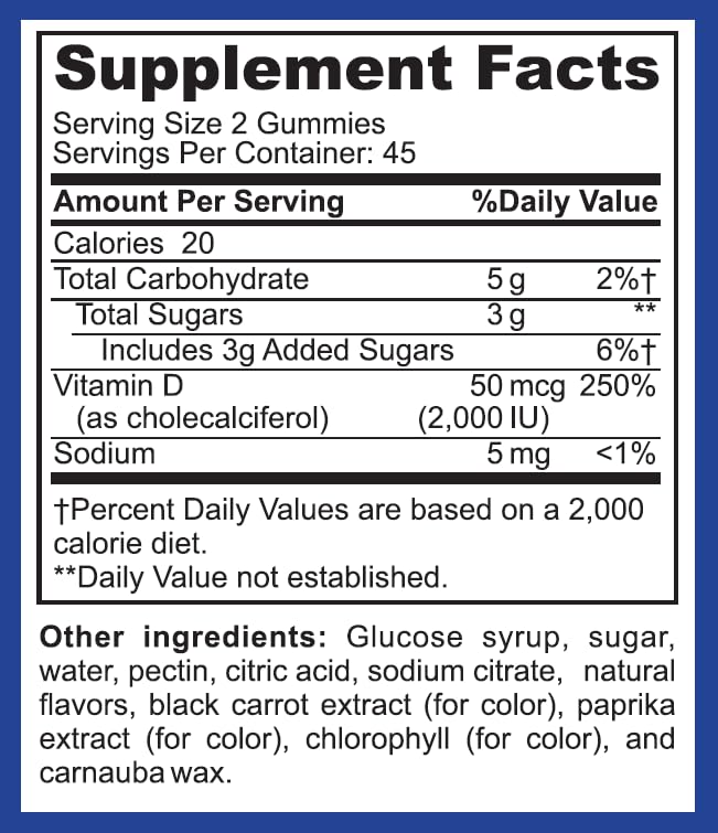LifeSource Vitamins Vitamin D3 2000 IU - 90 Gummies - image 2