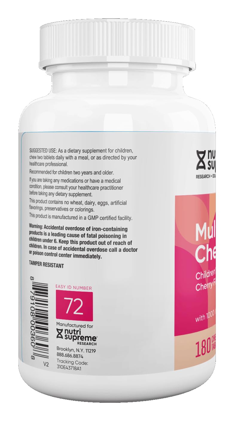 NUTRI-SUPREME RESEARCH Kids Multivitamin - 180 Vegetarian Chews - image 3