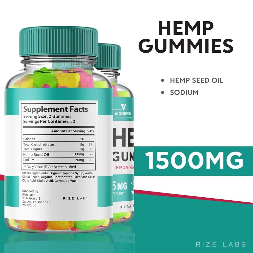 rize labs VigorVita Gummies Maximum Strength - 60 Gummies - image 9