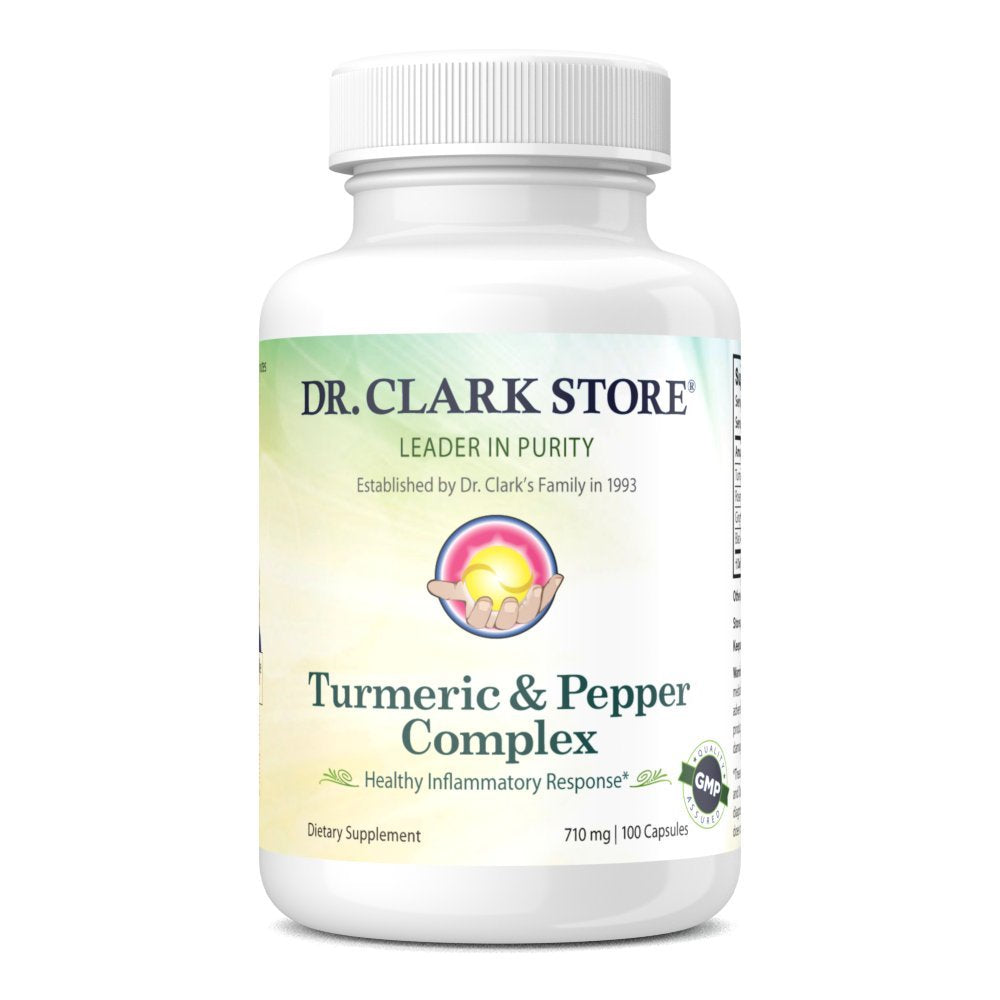 Dr Clark Turmeric & Black Pepper Extract Supplement - 100 Capsules