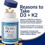 The Vitamin Shoppe Vitamin D3 2500 IU & K2 90 MCG - 60 Capsules - image 4