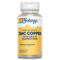 SOLARAY Zinc Copper Amino Acid Chelate - 100 Vegetarian Capsules