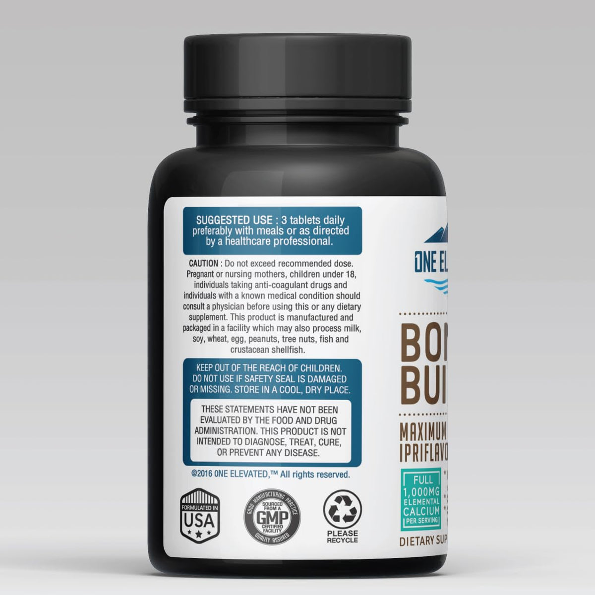 One Elevated Comprehensive Bone Builder Calcium Supplement - 90 Tablets - image 3