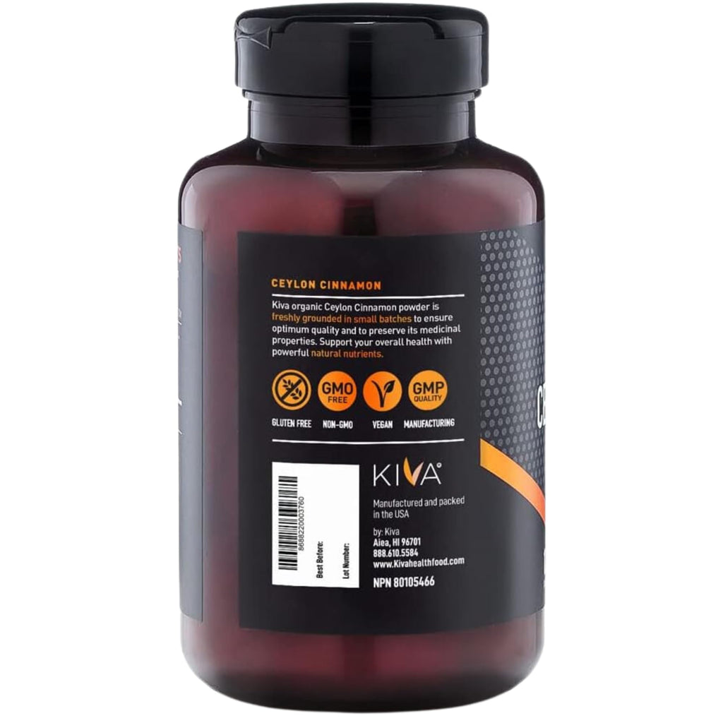 Kiva Premium Ceylon Cinnamon Powder - 120 Vegetarian Capsules - image 6