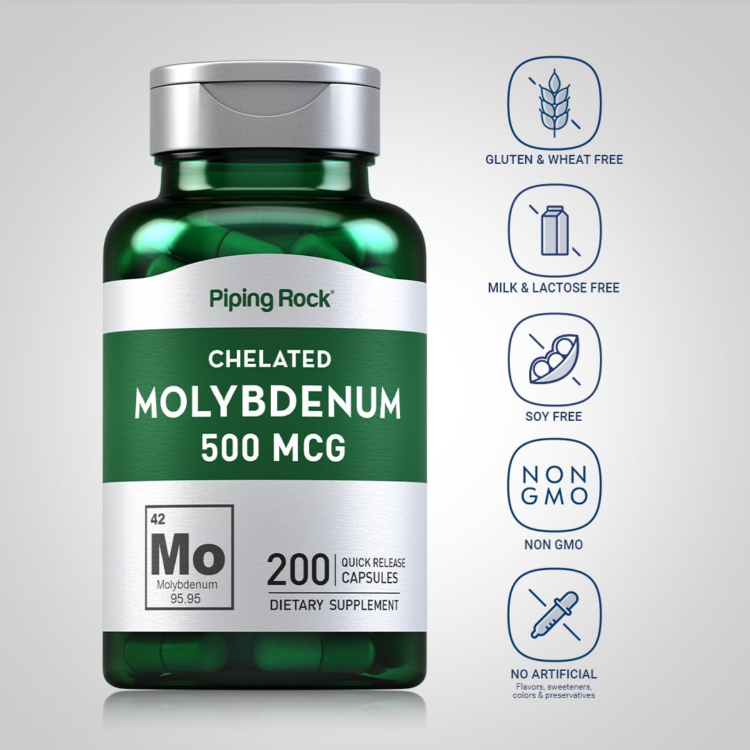 Piping Rock Molybdenum 500 mcg - 200 Capsules - image 3