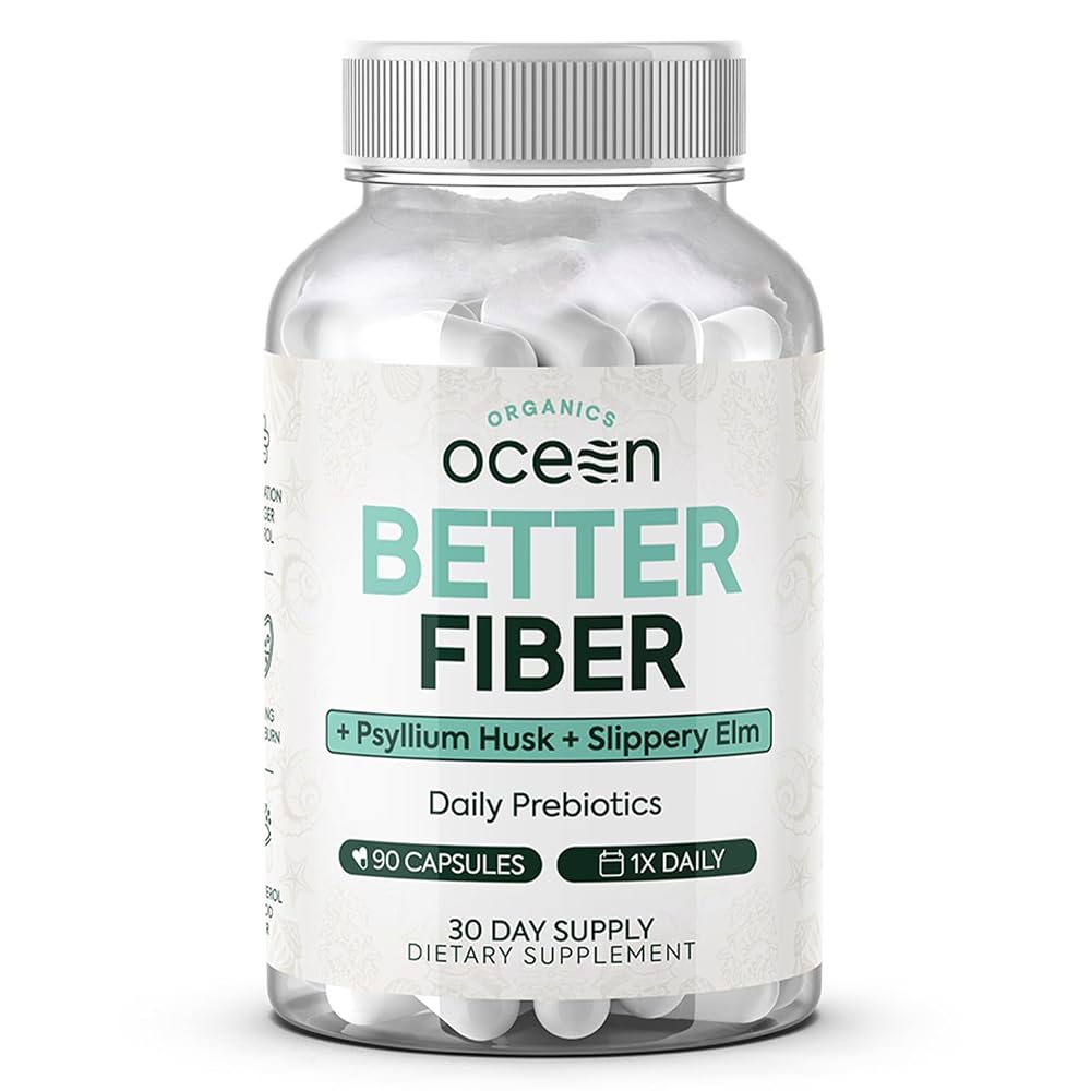 Organics Ocean Better Fiber - Daily Fiber Supplement - Soften Stool