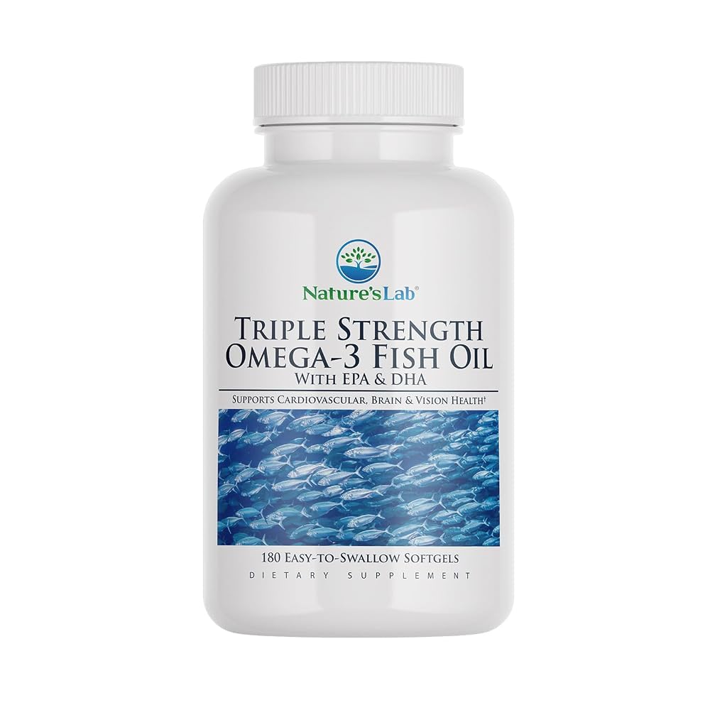Nature's Lab Triple Strength Omega-3 Fish Oil - 180 Softgels