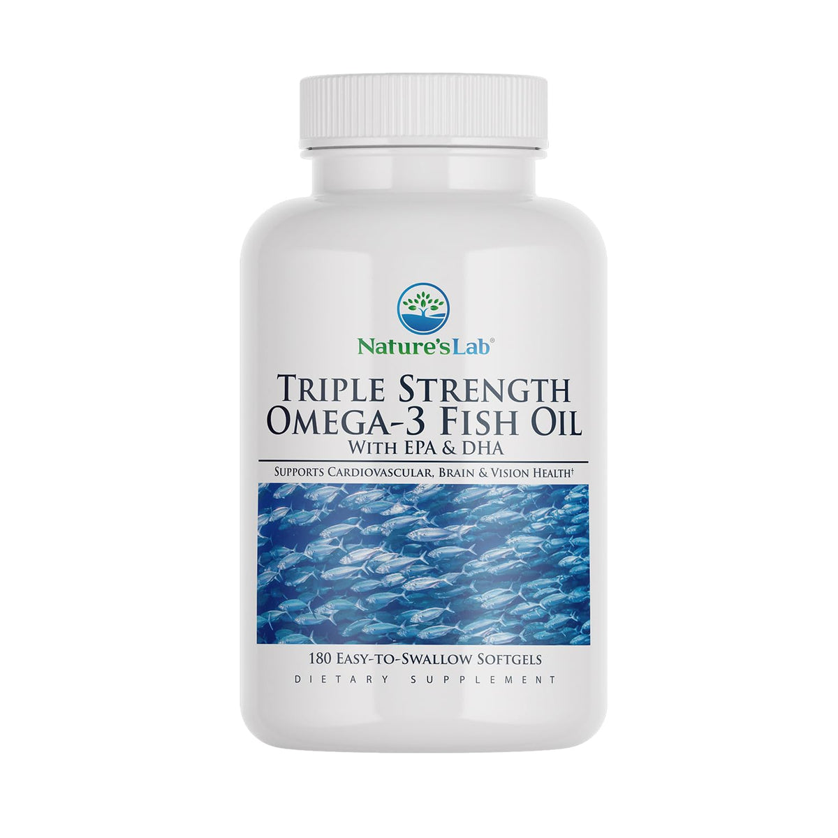 Nature's Lab Triple Strength Omega-3 Fish Oil - 180 Softgels