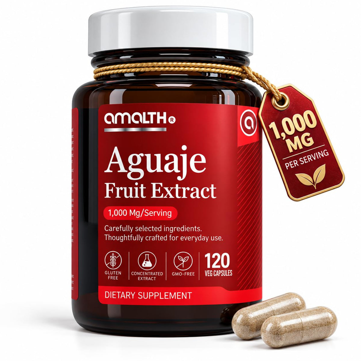 AMALTH Aguaje Curves Capsule for Women 1000 mg - 120 Capsules