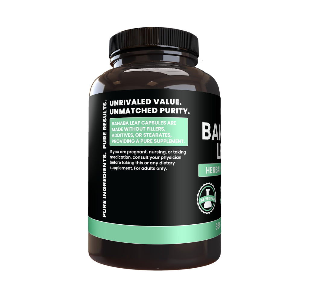 PURE ORIGINAL INGREDIENTS Banaba Leaf Extract - 365 Capsules - image 3
