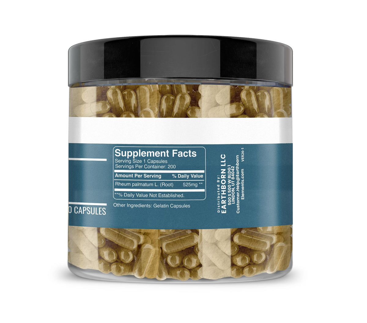 Earthborn Elements Turkey Rhubarb Extract - 200 Capsules - image 2