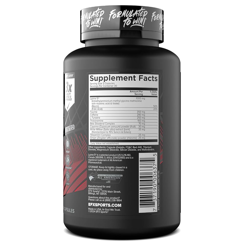 EFX Sports Lean Fix Xtreme Fat Burning Formula - 90 Capsules - image 8